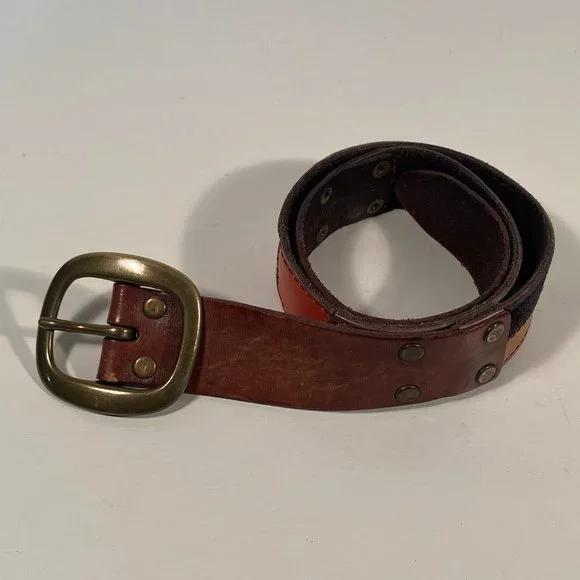 NWOT Lucky Brand Multicolor Leather Patchwork Women\'s Belt, Size M s-l400.jpg main image 2